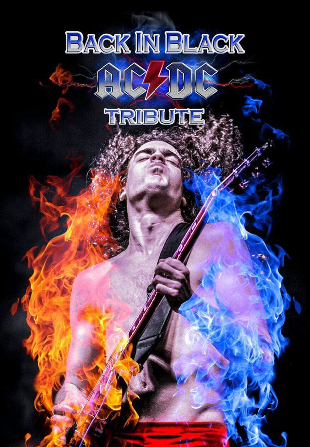 AC/DC BACK IN BLACK ビンテージ額縁 バンドt ツアーポスター AC/DC BACK IN BLACK ビンテージ額縁 バンドt ツアーポスター